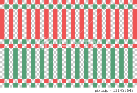 赤と緑のサーカス風クリスマス背景イラスト 131455648