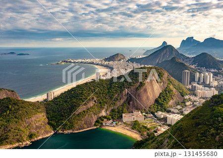 panoramic view from Pao de Acucar (Sugarloaf Mountain), Rio de Janeiro Brazil. 131455680