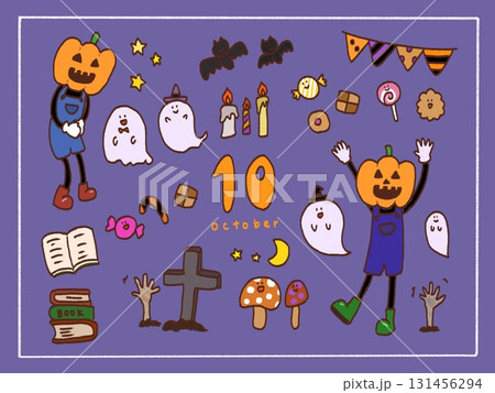10月　イラストセット 131456294