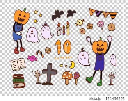 10月　イラストセット 131456295