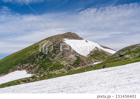 白山御前峰の千蛇ヶ池から見上げる大汝峰 初夏の白山御前峰登山(お池めぐりコース) 白山御前峰の千蛇ヶ池から見上げる大汝峰 初夏の白山御前峰登山(お池めぐりコース) 131456401