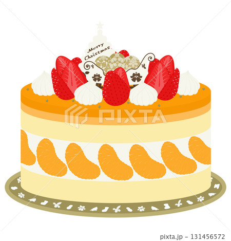 クリスマスケーキのイラスト クリスマスケーキのイラスト 131456572