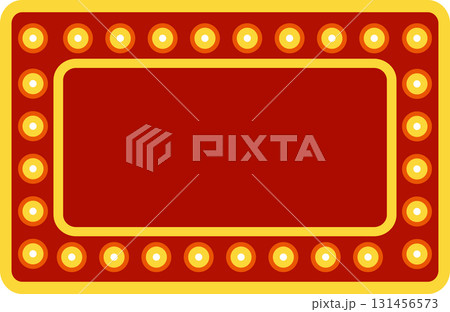 circus light banner icon. light box frame border billboard sign. retro advertising sign red marquee gold light board symbol. flat style. circus light banner icon. light box frame border billboard sign. retro advertising sign red marquee gold light board symbol. flat style. 131456573
