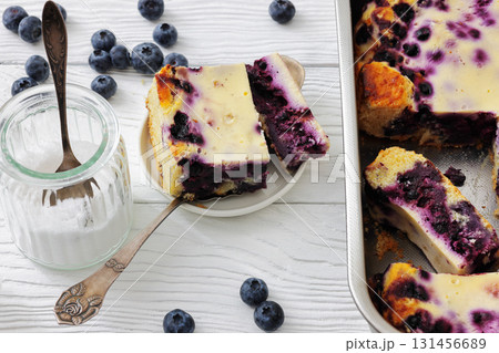 Finnish Blueberry pie in a baking dish Finnish Blueberry pie in a baking dish 131456689