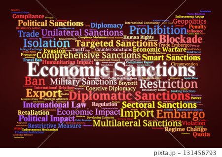 Economic Sanctions Word Cloud. Key Terms On...のイラスト素材 [131456793] - PIXTA