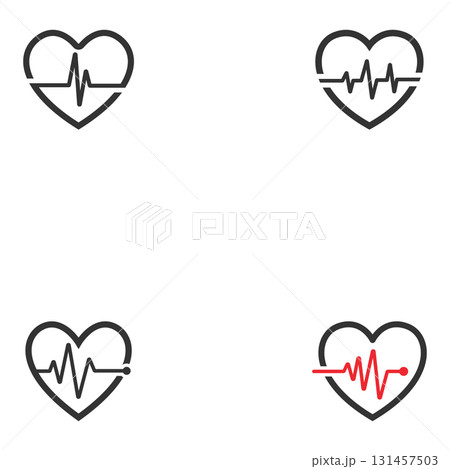 art design health medical heartbeat pulse 131457503