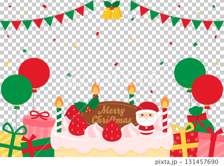 クリスマスケーキとプレゼント 131457690