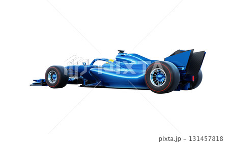3d rendering modern blue racing car isolated on white background 131457818