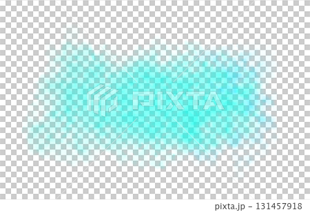 Teal cyan turquoise smoke illustration translucent plume on transparent background texture for overlays and compositing 131457918