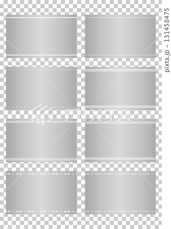 Silver metallic background and border set Silver metallic background and border set 131458475