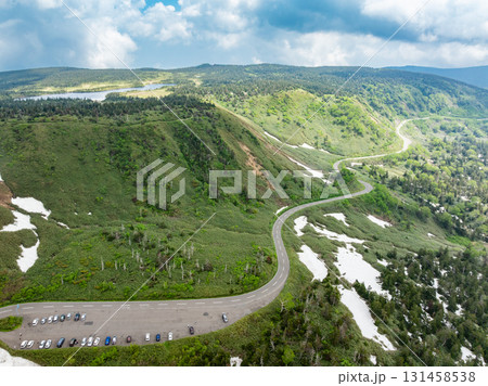 空撮「岩手県」夏の八幡平アスピーテライン 131458538