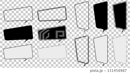 Modern rounded speech bubble frame set Modern rounded speech bubble frame set 131458987