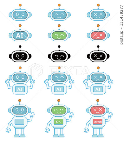 ロボットのアイコンセット 131459277