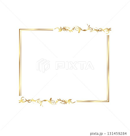 golden frame Elegant gold floral frame 131459284