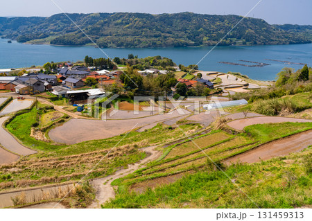 《佐賀県》瓜ケ坂の棚田・伊万里湾をのぞむ田園風景 《佐賀県》瓜ケ坂の棚田・伊万里湾をのぞむ田園風景 131459313