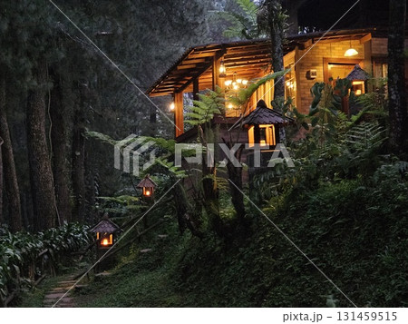 This is village on the mountain at night This is village on the mountain at night 131459515