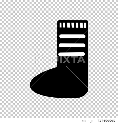 靴下シルエットイラスト(冬・ファッション・日用品アイコン) 靴下シルエットイラスト(冬・ファッション・日用品アイコン) 131459593