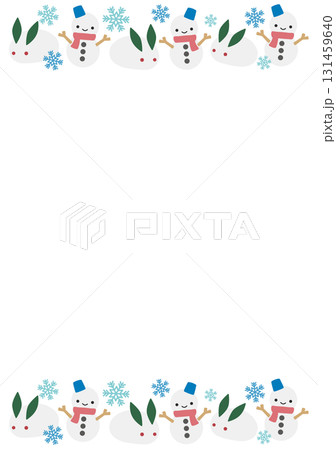 雪だるまのフレーム 雪だるまのフレーム 131459640