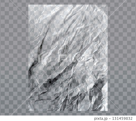 Shiny Transparent Wrinkled Cellophane Plastic Vector Shiny Transparent Wrinkled Cellophane Plastic Vector 131459832