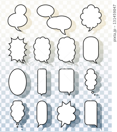 Vector Vertical Comic Speech And Thought Bubbles For UI And Stories Vector Vertical Comic Speech And Thought Bubbles For UI And Stories 131459847