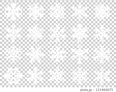 White snowflake illustration set 131460075