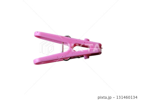 Single pink clothespin 131460134