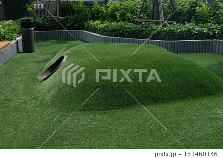 Outdoor Playground with Artificial Grass 131460136