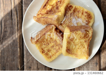 5枚切り食パンを使ったフワとろフレンチトースト 5枚切り食パンを使ったフワとろフレンチトースト 131460662