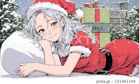 女性のサンタクロース（サンタのコスプレイヤー） 131461140