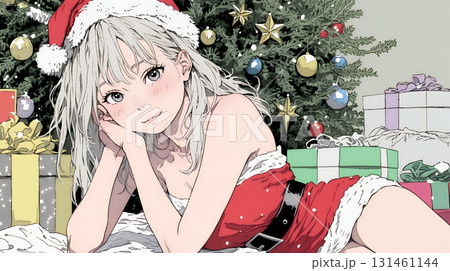 女性のサンタクロース（サンタのコスプレイヤー） 131461144