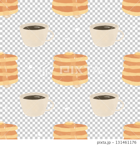 Hotcakes and coffee pattern 131461176