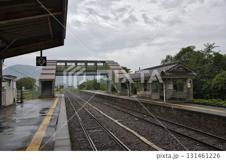 丹後鉄道 栗田駅ホームから望む西舞鶴方面1 丹後鉄道 栗田駅ホームから望む西舞鶴方面1 131461226