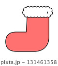 シンプルでかわいいクリスマスブーツのイラスト 131461358