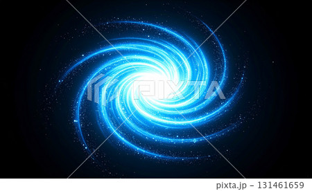 銀河の中心に渦巻くエネルギーの光 銀河の中心に渦巻くエネルギーの光 131461659