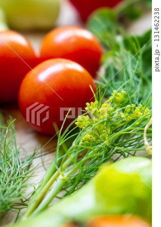 Autumn fresh vegetables on wooden table background Autumn fresh vegetables on wooden table background 131462238