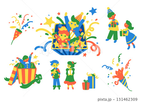 子供たちと楽しいプレゼントボックス 131462309