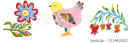 funny birds with colorful birds 131462922