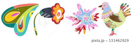 colorful birds on white background colorful birds on white background 131462929