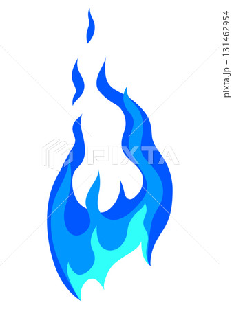 Illustration of stylized fire or flame. Burning blue magic fire or bonfire. Illustration of stylized fire or flame. Burning blue magic fire or bonfire. 131462954