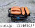 ミニ鉄板で焼くウインナーソーセージ ミニ鉄板で焼くウインナーソーセージ 131463087