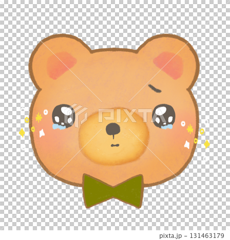 一隻水汪汪的眼睛的熊的插圖 131463179