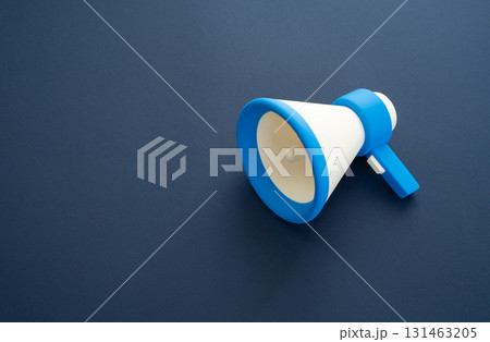 Megaphone for announcements and news. Marketing campaigns, activism, or communication. Convey message to public. Making important announcements. Address the people with a message. Announce an event 131463205
