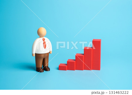 Business working and growing chart graph. Unemployment. Salary level. Company growth. Market analysis, labor trends, workforce dynamics, and corporate development. Business working and growing chart graph. Unemployment. Salary level. Company growth. Market analysis, labor trends, workforce dynamics, and corporate development. 131463222