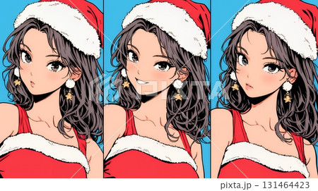 女性のサンタクロース（サンタのコスプレイヤー） 131464423