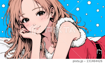 女性のサンタクロース（サンタのコスプレイヤー） 131464426