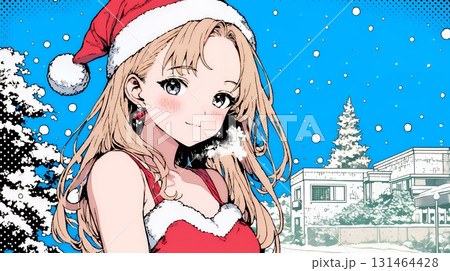 女性のサンタクロース（サンタのコスプレイヤー）