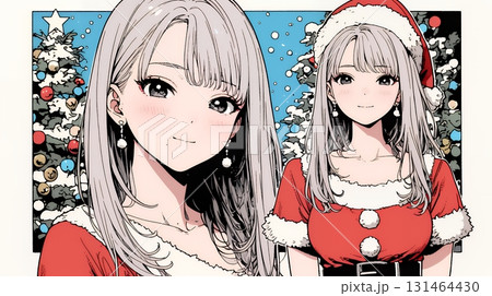 女性のサンタクロース（サンタのコスプレイヤー） 131464430