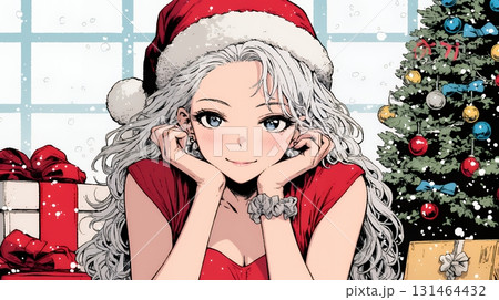 女性のサンタクロース（サンタのコスプレイヤー）