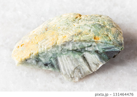 sample of raw trass chernomorite rock on white 131464476