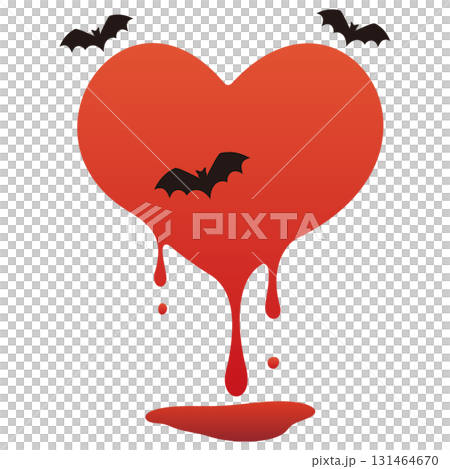 Horror heart illustrations, spooky heart images 131464670